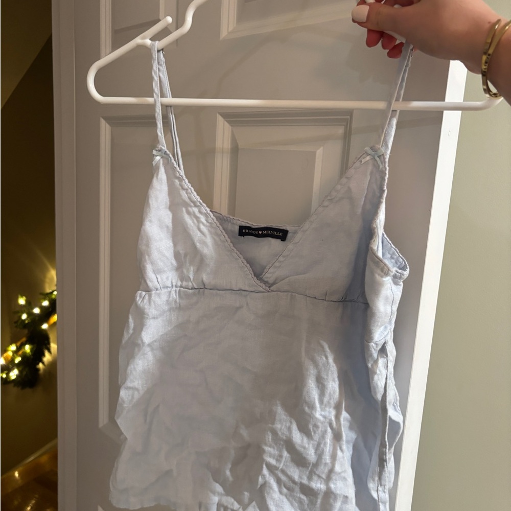 Brandy Melville Edith Sky Blue Tie-Back Camisole